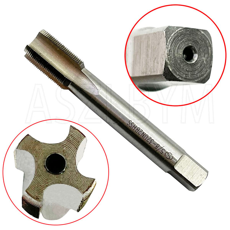 [Australia - AusPower] - HSS Tap And Die Set,Machine Thread Tap And Round Thread Die Right Hand (5/8-32) 5/8-32 