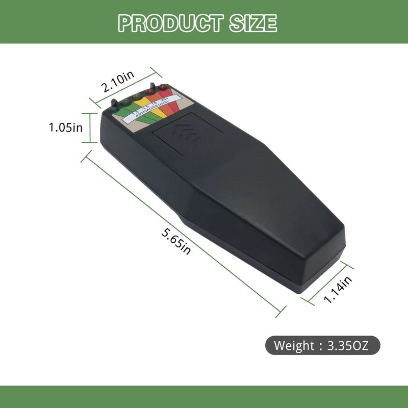 [Australia - AusPower] - Ghost Hunting Paranormal Equipment Handheld 5 LED EMF Meter Magnetic Field Detector for Indoor & Outdoor Inspections 