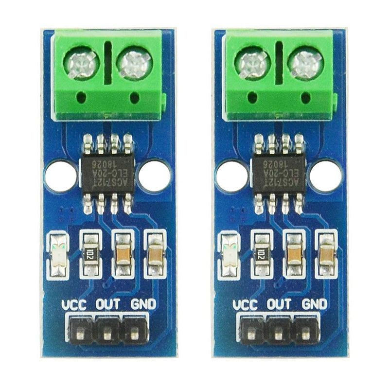 [Australia - AusPower] - XINGYHENG 2Pcs ACS712 20A AC and DC Current Sensor Module ACS712-20A Module High Sensitivity High Efficiency (20A) 