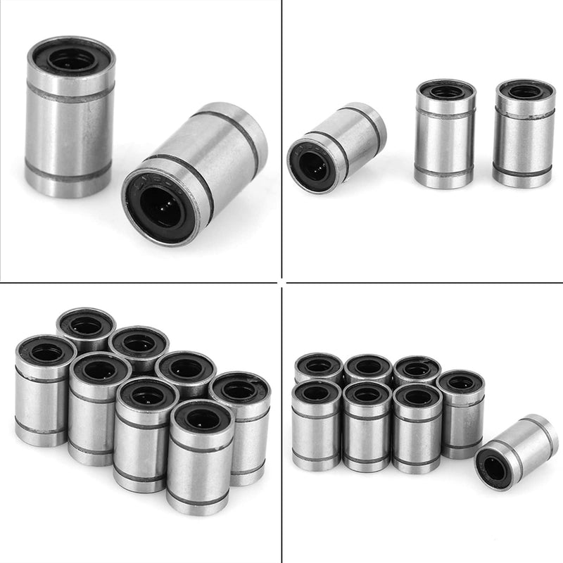 [Australia - AusPower] - 8PCS LM6UU Linear Ball Bearings, 3D Printer CNC Parts, 6mm Bore Dia 12mm OD Linear Bearings Set, Steel Bearing Bushing for CNC Machine Engraving Machine 