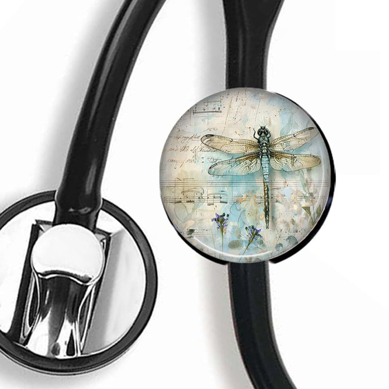 [Australia - AusPower] - The Pale Blue Dragonfly StethoscopeTag Personalized,Nurse Doctor StethoscopeID Tag Customized, Medical StethoscopeName Tag,Ideal for Anyone That uses a Stethoscope, Nursing Students,etc. 