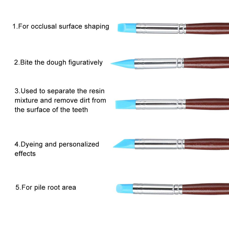 [Australia - AusPower] - wosume Teeth Silicone Brush, Soft Practical Composite Cement Brush, for Teeth Remove Dirt Home Occlusal Surface 