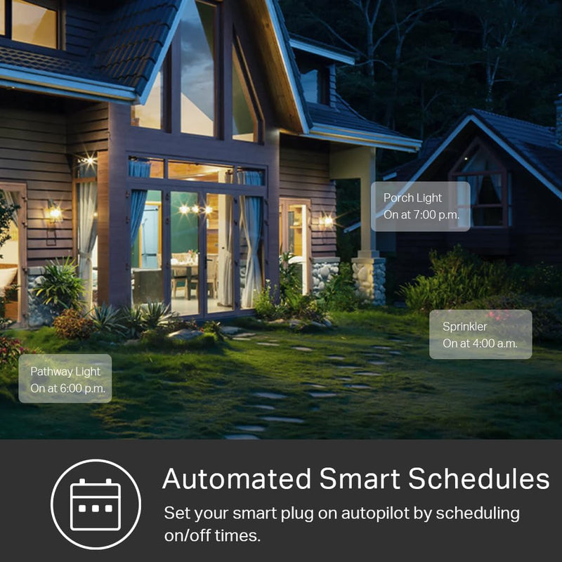 Kasa Matter Smart Outdoor Plug, Dual Outlet, IP64 Weather Resistance, Works with Apple HomeKit, Amazon Alexa, Google Home, SmartThings, 15A/1800W Max, ETL Certified, 2.4G Wi-Fi Only, EP40M Matter, 2-Socket
