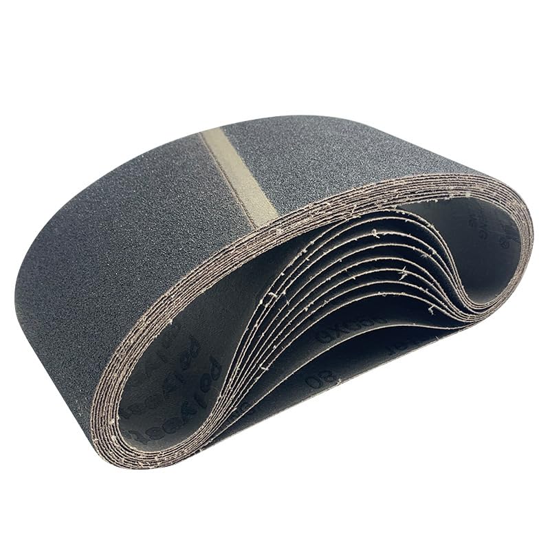 [Australia - AusPower] - 4 x 24 Inch Aluminum Oxide Sanding Belt for Belt Sander 36 Grit 6pcs (Red or Black Random) 36 Grits(6pcs) 