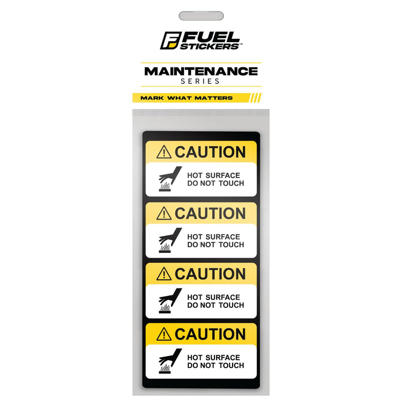 Caution - Hot Surface Stickers (Small) | Heavy-Duty Signs for Machinery & Equipment | Weatherproof, Ultra Durable Safety Labels – USA Made (2x1 Inch), 20-Pack 20 Pack