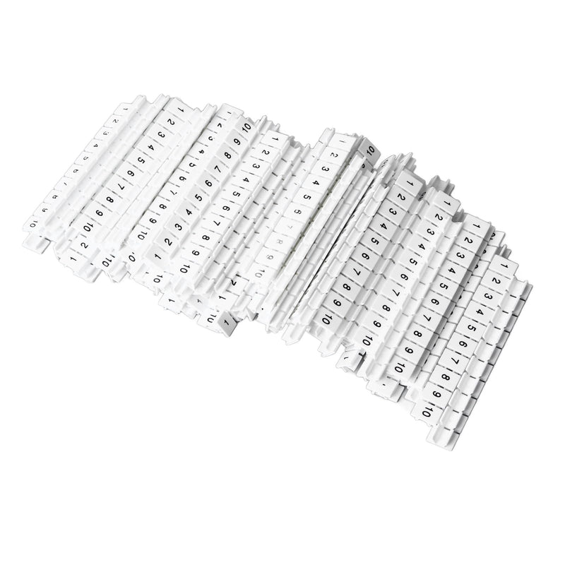100PCS Terminal Marker Strip Blocks Labels MarkingHeat Nylon Terminal Blocks LabelsMarkers Bar Clear Visible Numbered Assembly