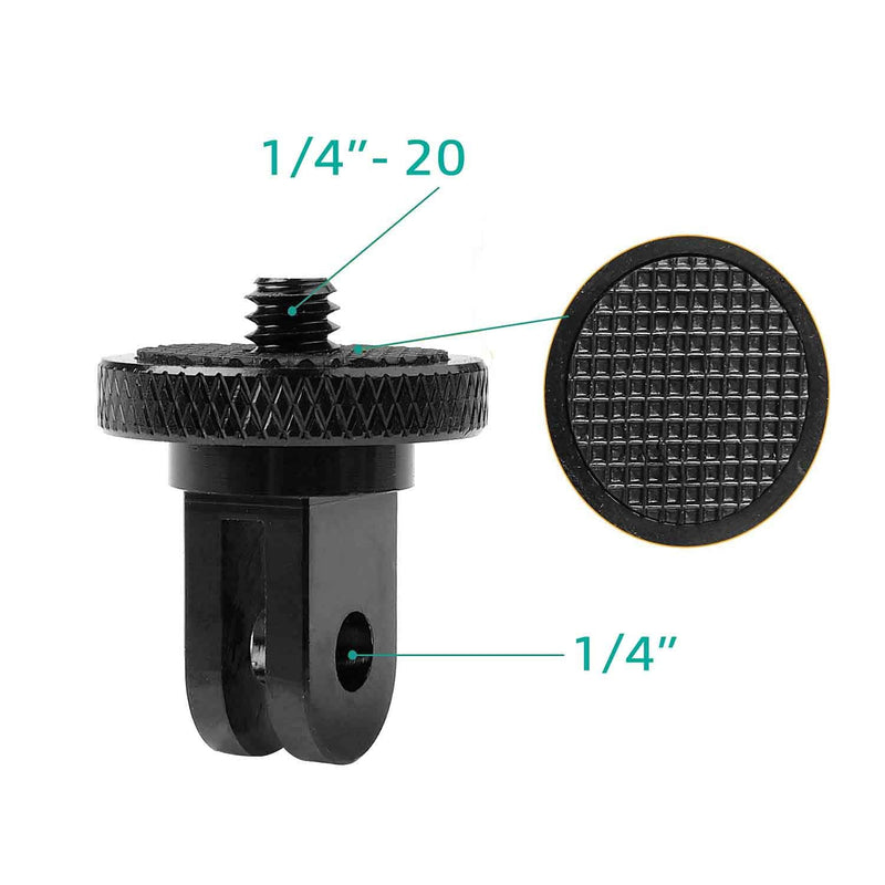 [Australia - AusPower] - Aluminum Camera Tripod Adapter 1/4"-20 Conversion Mounts Compatible with Gopro Action Cameras Insta360 and Other Standard 1/4 Accessories, Quarter Inch Mount for GoPro Ecosystem 