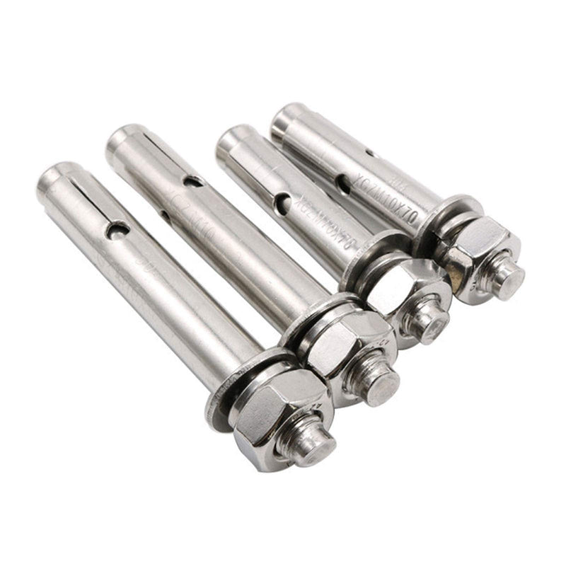 [Australia - AusPower] - 5 Pcs M6 x 50mm 304 Stainless Steel Expansion Bolt External Hex Expansion Screw Bolt Sleeve Anchor?Pool Safety Cover Expansion Bolts?for Concrete M6x50mm 