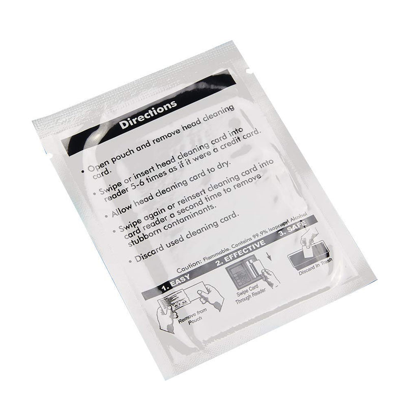 [Australia - AusPower] - CR80 Cleaning Cards, Dual Side Card Reader Cleaner, POS Swipe Terminal Cleaning Cards CK-CR80 (25pcs) 1 Count (Pack of 25) 