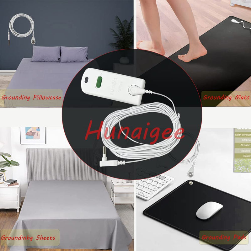 [Australia - AusPower] - Grounding Continuity Tester Kit with 2 x 15ft Grounding Cords for Grounded Sheets Use to Test Effectiveness of Earth Connected Products Mats,Pads,Wrist Bands,Blankets,Pillow Case 