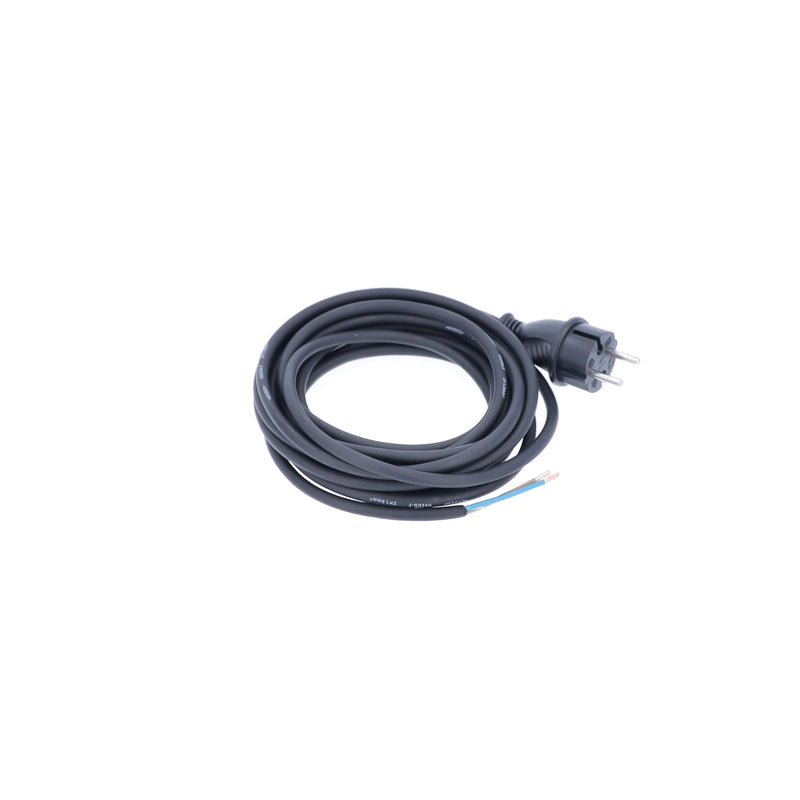 as - Schwabe Drill Connection Cable - 5 m Rubber Connection Cable H05RN-F 2 x 1.0 mm – Contour Plug with Cable – Adaptor Cable with Ferrules – for Construction Sites and Commercial Use – IP44 – Black I 70530 5.00 m