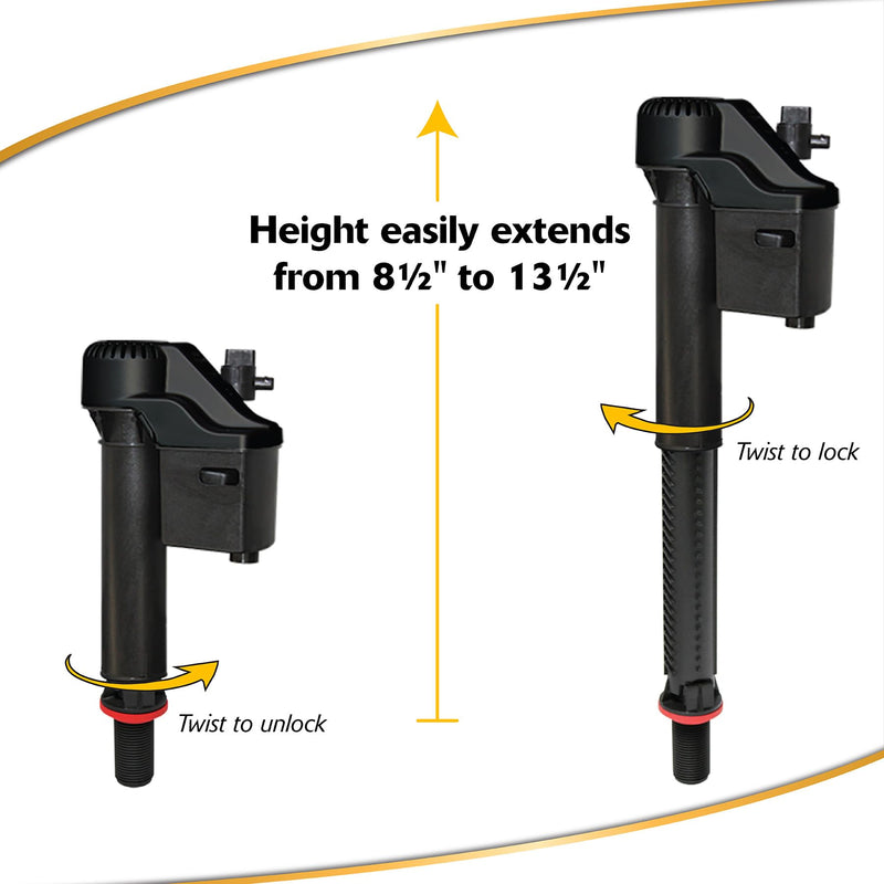 [Australia - AusPower] - Korky QuietFILL 2X Long Life Toilet Fill Valve - Universal Fits 99% of Toilets - Easy Height Adjust for Fast Install, 528X No Size 