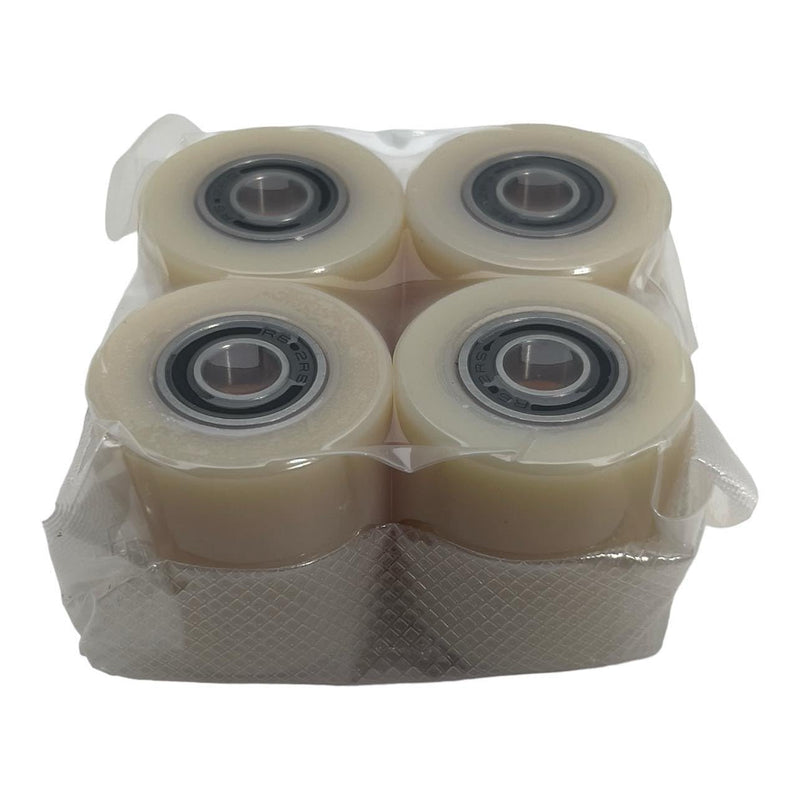 [Australia - AusPower] - Nylon Pulley 4 pcs 1.5-inch Nylon Roller Wheel with Bearings, CNC Guiding Wheel Flat Belt Idler (1.5in Diameter - 1 in Wide - 3/8 in Bearing) 1.5 * 1 
