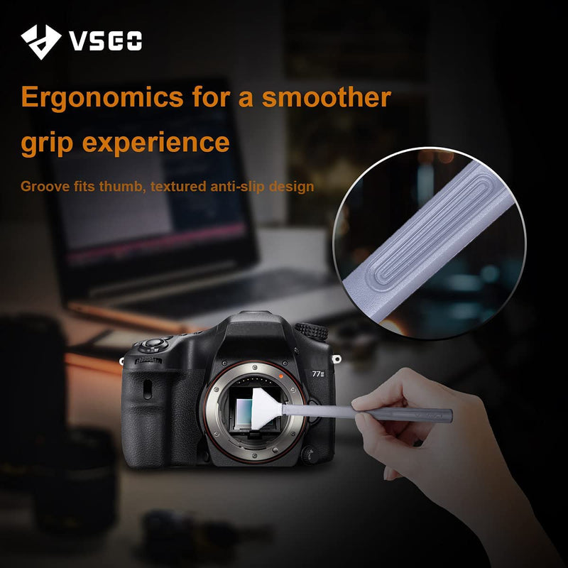 [Australia - AusPower] - VSGO VS-S03E New Full Frame Camera Cleaning Kit 12pcs Sensor Cleaning Swab and 10ml Cleaner Compatible for Sony Nikon Canon FF CCD CMOS Clean 