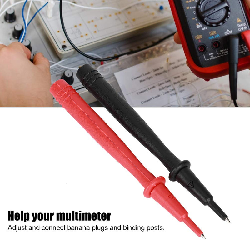 [Australia - AusPower] - Shipenophy Multimeter Probe, Soft Voltmeter Accessory Copper End 2PCs Plated with 2mm Needle for Banana Socket Tester for Industry for Multimeter Test Leads 