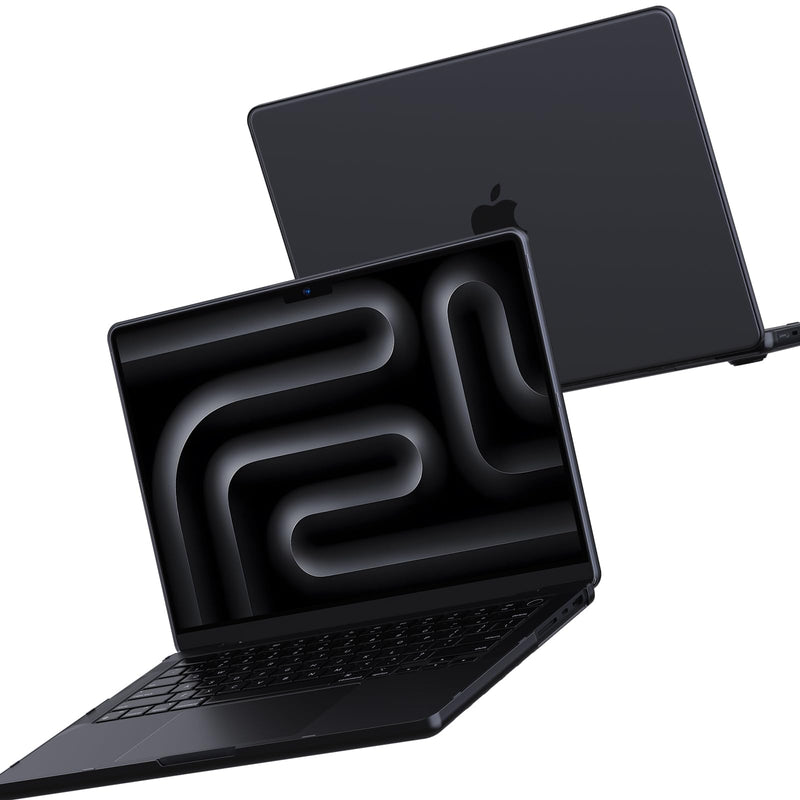 [Australia - AusPower] - for MacBook Pro 14 inch Case 2023-2021 M3 Pro/Max A2918 A2992 M2 A2779 M1 A2442 [100% Match Official Color] [Scientific Slim] Protective Hard Case Matte Cover for Laptop - Space Black Clear 
