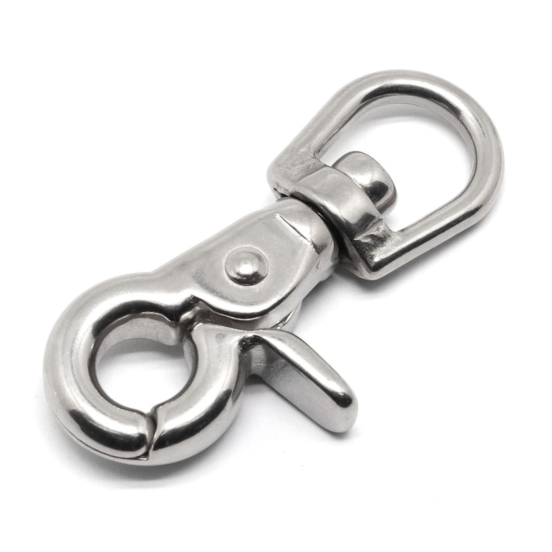 [Australia - AusPower] - 2 Pcs Trigger Snaps Swivel Hooks 2 3/5", Heavy Duty 316 Stainless Steel Trigger Clips for Marine, Flag, Dog Leash 