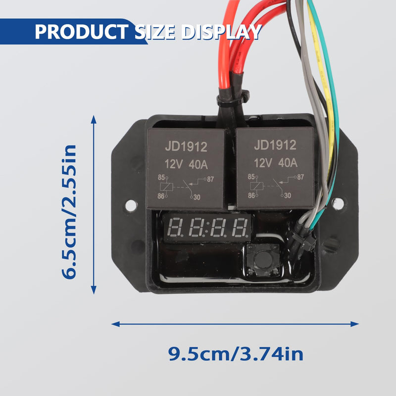 [Australia - AusPower] - Digital Radiator Fans Controller Switch Kit with Adjustable Temperature Range Range 12V 24V Digital Electric Thermatic Dual Electric Fan Switch Kit Replace #0444 