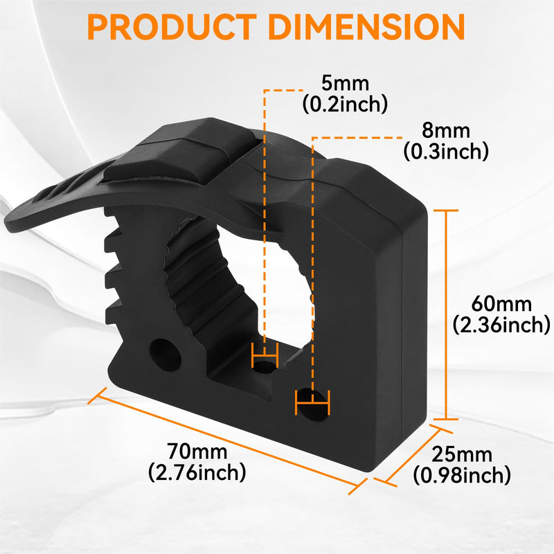 [Australia - AusPower] - 4 Pack Quick Release Rubber Clamp,Rubber Mount Clamps for Securing Equipment from 1" to 2.25" Accessories Adapter Mount for Shovel,Axe,and Tools with screw 
