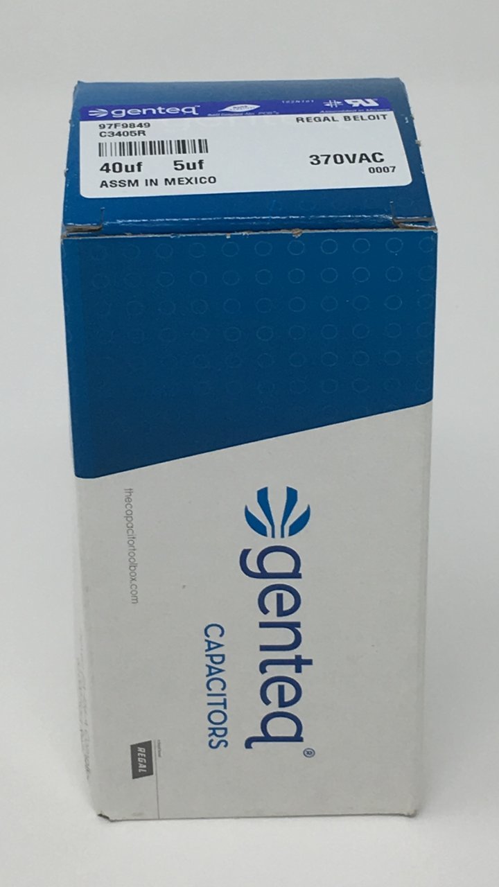 [Australia - AusPower] - Genteq C3405R 97F9849 Capacitor Motor Run, 40/5Uf, 6%, Case, 370V 