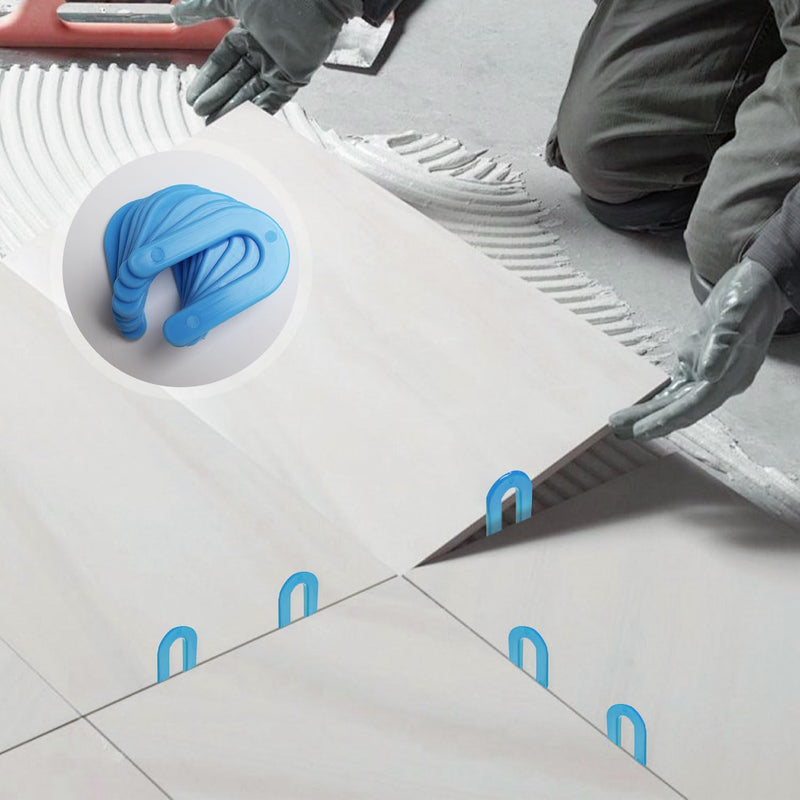 [Australia - AusPower] - 400 Horseshoe Tile Spacers, 1/16-Inch U-Shaped Plastic Spacers for Tile Leveling System Floor Wall Tile Installation 1/16"-400 Pcs 