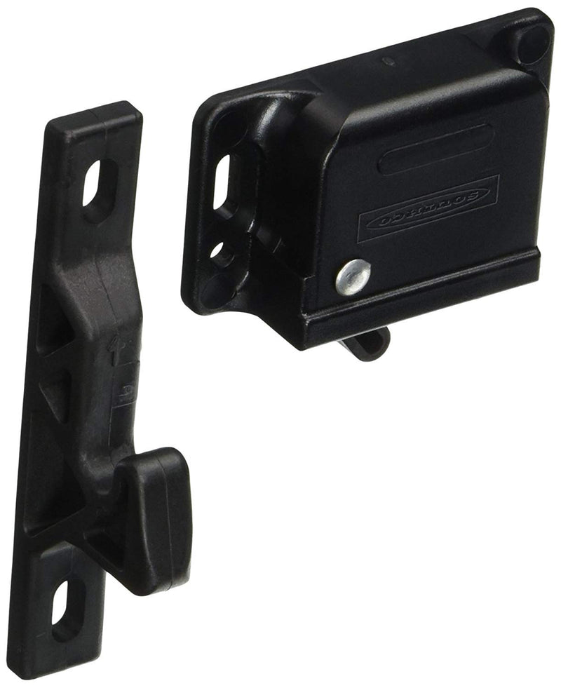 [Australia - AusPower] - Southco C3-805 Series Passivated Plastic Grabber Catch Side Mount Concealed Push-To-Close Latch with Silver Spring, 22N Pullup, Black (Pack of 10) Pack of 10 