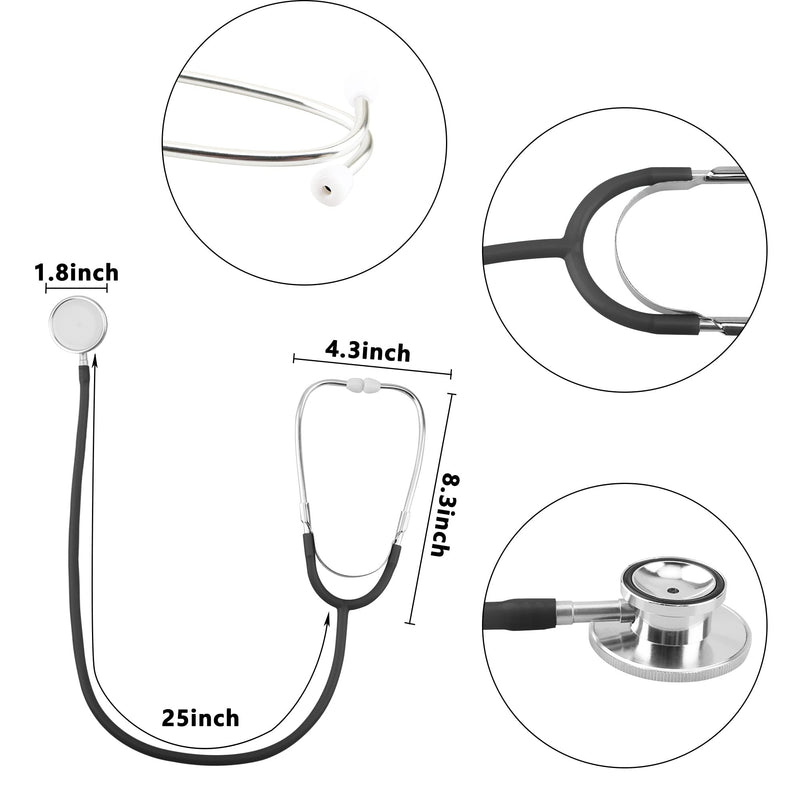 [Australia - AusPower] - 4 Pack Dual Head Stethoscope Kids Doctor Stethoscope Toy for Cosplay Educational Equipment, 4 Colors 