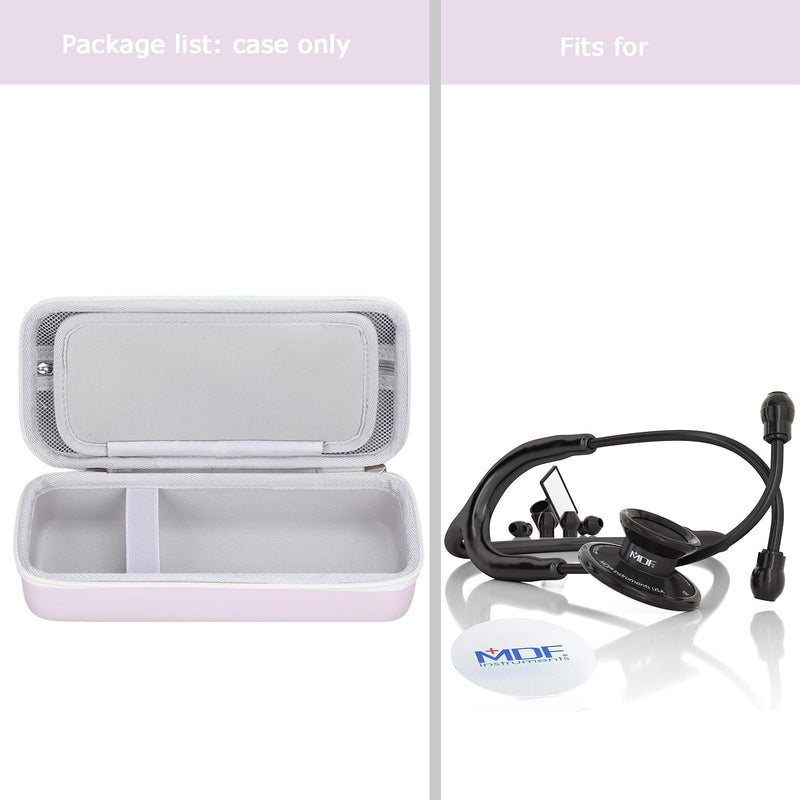 [Australia - AusPower] - Hard Stethoscope Case for 3M Littmann Classic III/Lightweight II S.E. /Cardiology IV Diagnostic/MDF Acoustica Deluxe Stethoscopes, Case Only (PU Light Pink) 
