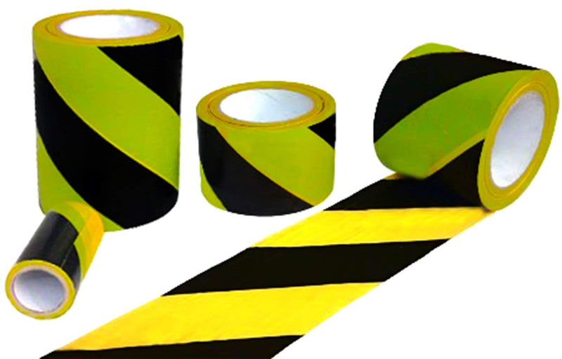 Electriduct 3" Hazard Safety Tape with Adhesive Backing - Length: 40 Yards / 120FT Roll - Color: Yellow/Black 3" Width - 120FT (40 Yards)