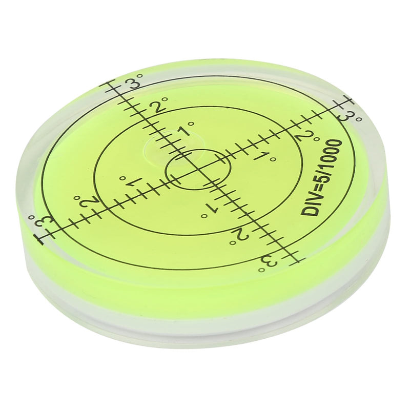 [Australia - AusPower] - Round Level with 60 mm Diameter and Crystal Clear Scale, Easy Direction Detection, Diameter Measuring Tool for Scale Calibration 