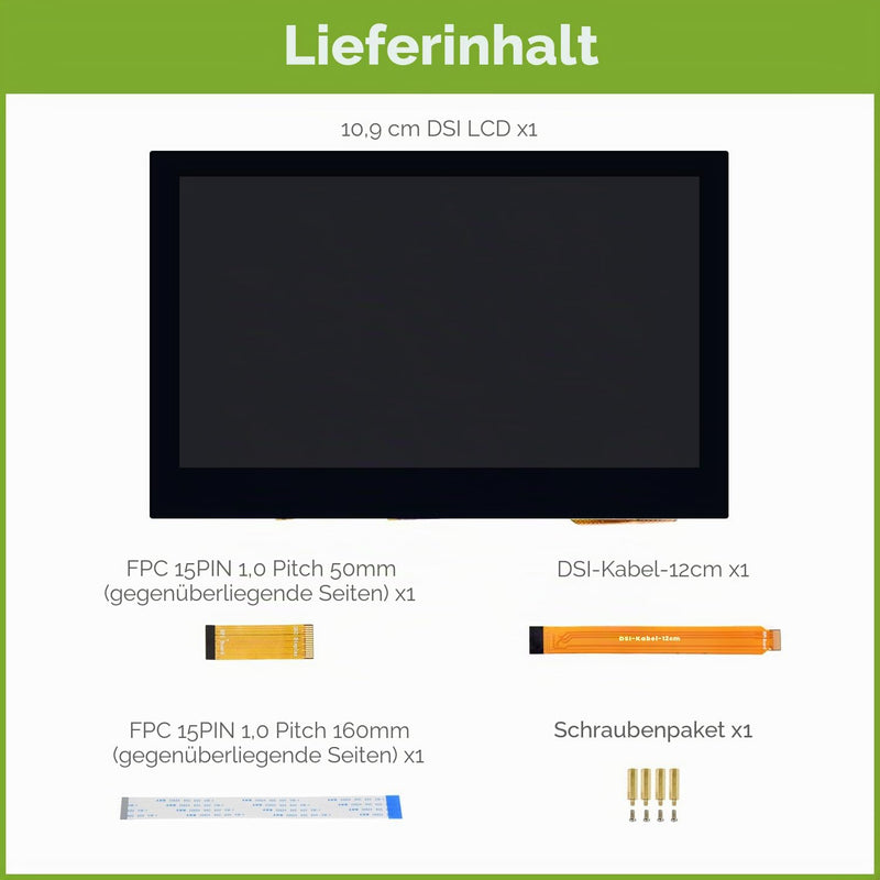 Waveshare 4.3 inch LCD Capacitive Touch Display for Raspberry Pi 5/4B/3B+/3A+/3B/2B/B+/A+ 800 × 480 IPS Wide Angle MIPI DSI Interface Screen 4.3 Inch Mini Screen 4.3inch DSI LCD