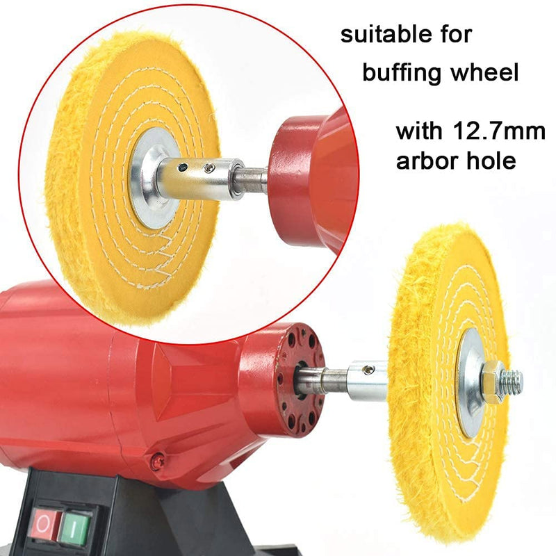[Australia - AusPower] - QZATACAEN Shaft Mandrel Extension 1/2 Inch and 5/8 Inch / Motor Mandrel Thread Shaft Adapter for Polishing Sanding Discs / Suitable for Table Grinders head 1/2 