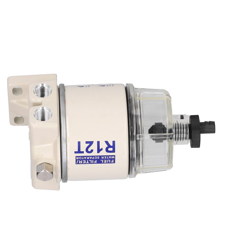 [Australia - AusPower] - Fuel Water Separator, R12T, 30 GPH Flow Rate Marine Spin-On Fuel Filter Water Separator with Self-Bleeding Drain Replacement 
