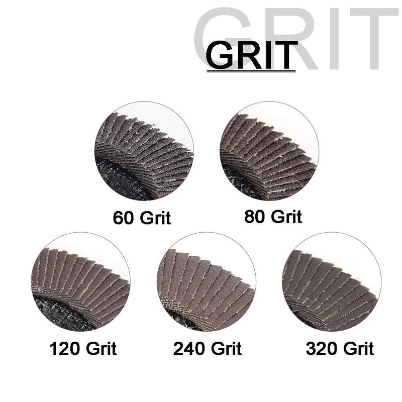 [Australia - AusPower] - 240 Grit Flap Discs 4 1/2 Inch Aluminum Oxide 10 Pack Angle Grinder Attachment Sanding Disc Blending Grinding Finishing 240 Grit 