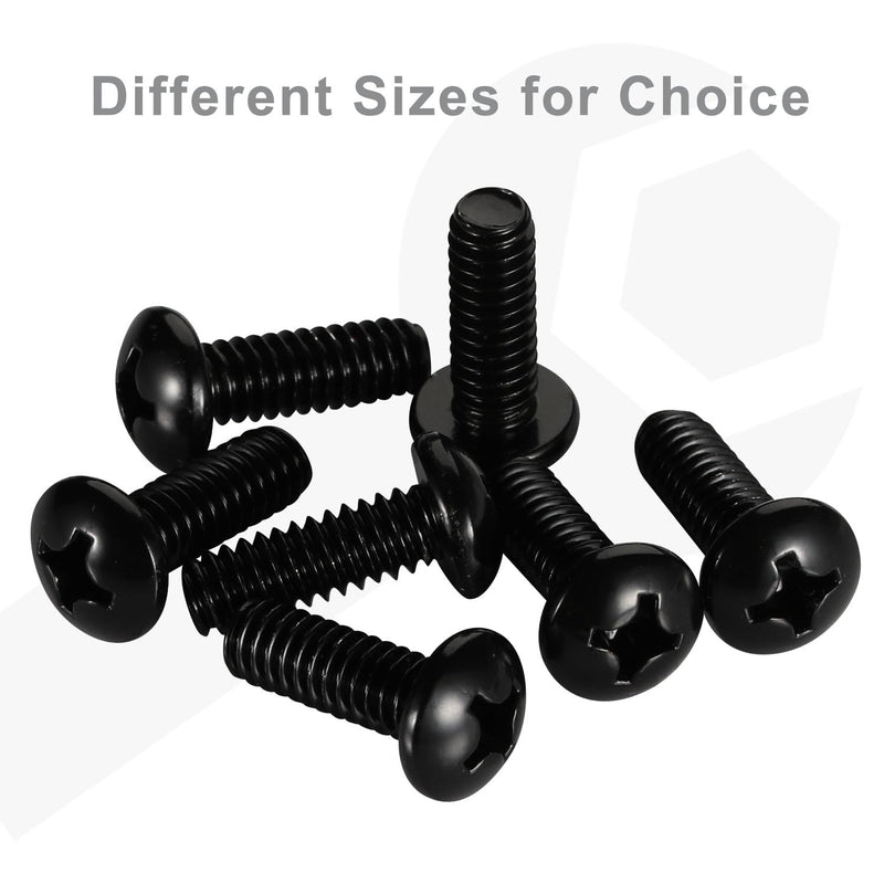 [Australia - AusPower] - 8-32 x 3/4" Pan Head Machine Screws, Stainless Steel 18-8 Black Finish, Fully Threaded, 100 PCS 8-32 x 3/4" 