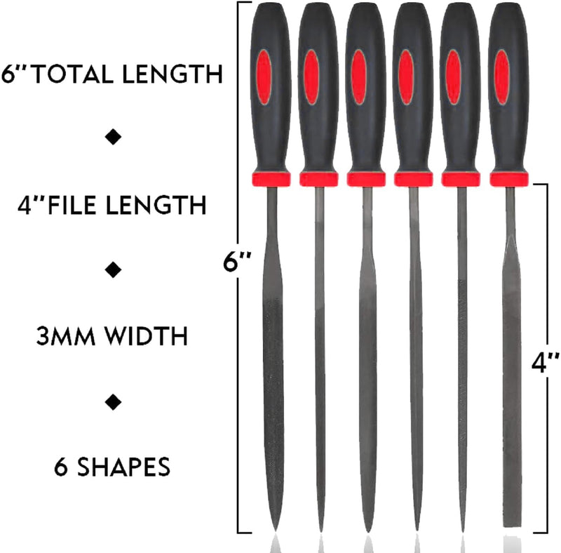 Deburring Tool Kit,with 6Pcs Needle Files. 6-1/2" Metal Handle Chamfer Tool for Resin Aluminum Brass Plastic Pipes Tube Hole 3D Art with Extra 10 HSS Blades Deburr w/6 Files