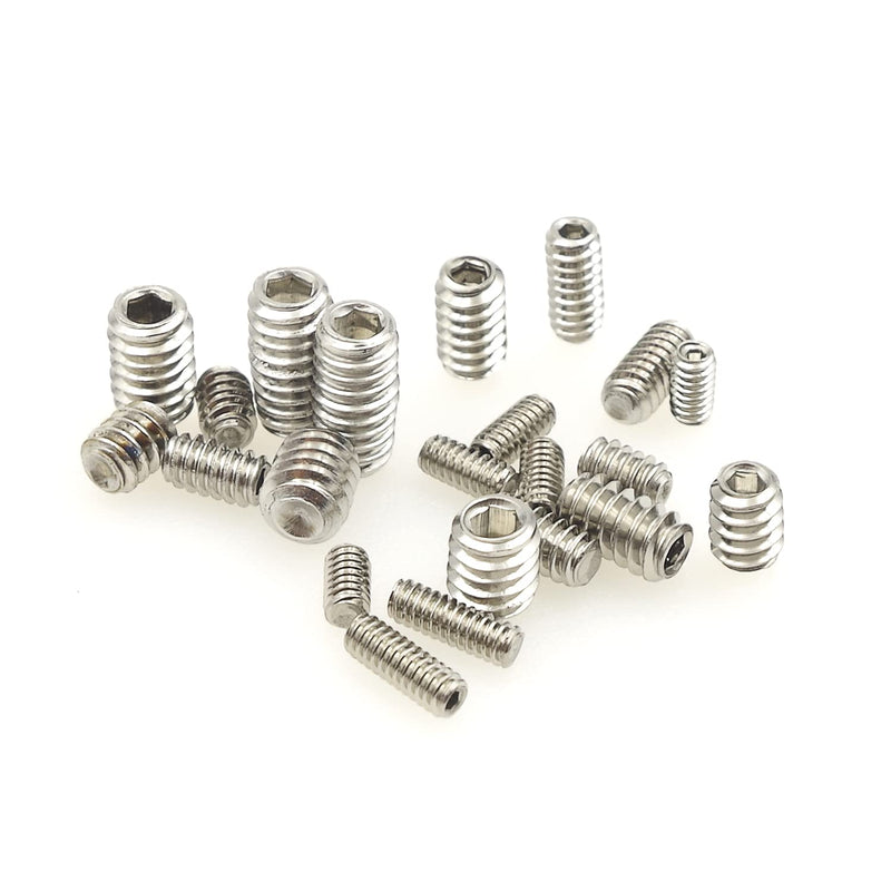 [Australia - AusPower] - 300PCS #2-56#4-40#6-32#8-32 UNC 304 Stainless Steel Internal Hex Drive Cup Point Set Screws Assortment Kit #2-56 #4-40 #6-32 #8-32UNC 