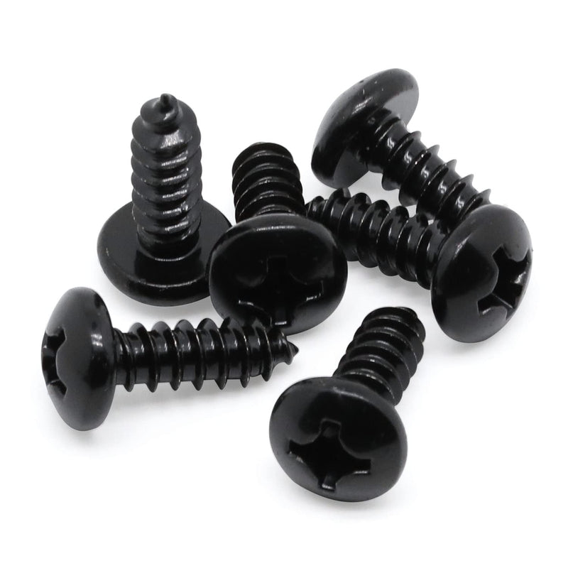 [Australia - AusPower] - #8 x 1/2" Pan Head Self Tapping Screws Sheet Metal Wood Screws, Black Oxide, 304 Stainless Steel 18-8, 100 PCS #8 x 1/2" 