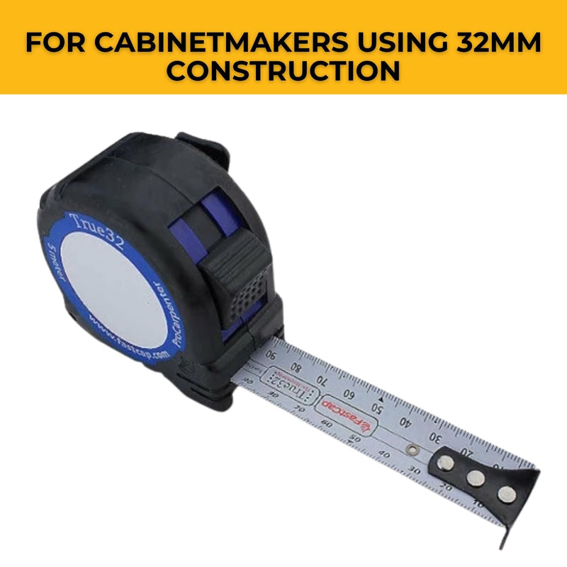 FastCap ProCarpenter True32 Metric Reverse Measuring Tape - Ideal for Professionals and Home Improvement - with Lever Action Belt Clip and Dual Locking System - 16' - 99953 (Pack of 2)