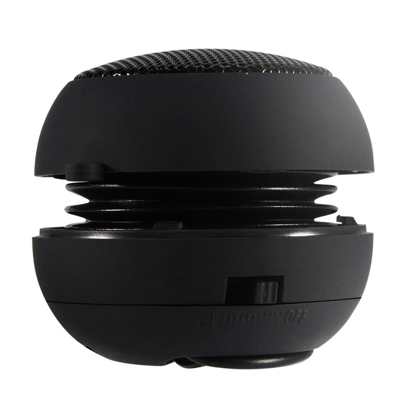[Australia - AusPower] - Mini Speaker, Retractable Speaker with USB Charging Cable, 3.5mm Audio Interface Portable Speaker for MP3, MP4, MP5, Mobile Phones, Computers(Black, 12) black, 12 