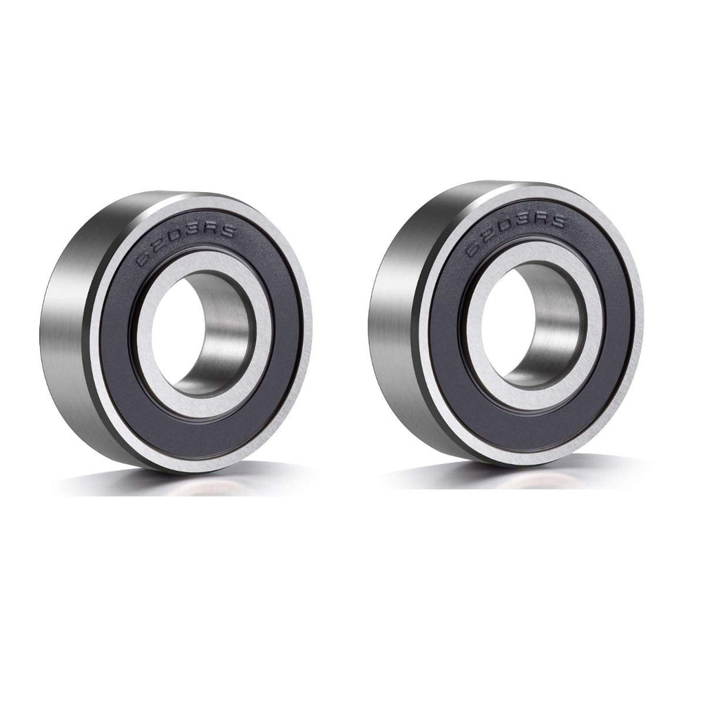 6203-RS Sealed Bearing - 17x40x12 - Lubricated - Chrome Steel (2 PCS) 6203-RS-2Pcs