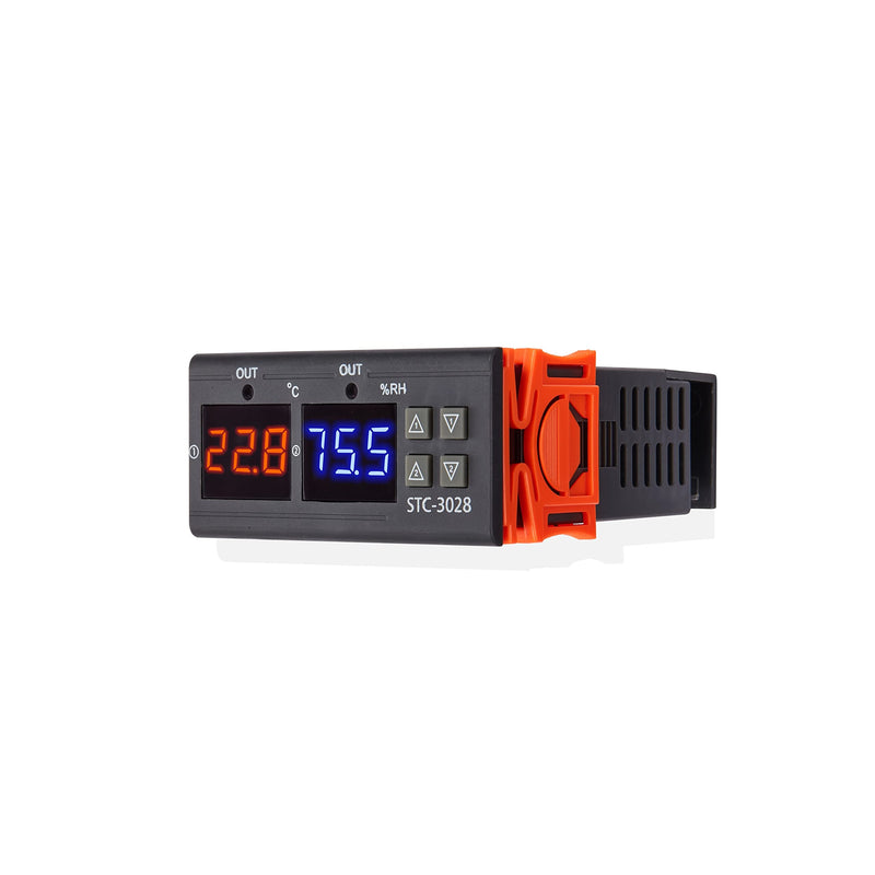 [Australia - AusPower] - VIGELA STC-3028 AC110~230V All-Purpose Temperature and Humidity Controller with Dual Displays and Dual Relay Outputs(Shipping with 2 Sensors) 