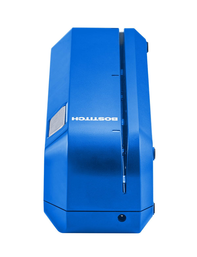 Bostitch Office Electric 3-Hole Punch, Dual Paper Loading, Heavy Duty, Jam-Free 20 Sheet Capacity, AC Adapter or Battery Powered, Space Saving, Blue, (EHP20-BLUE)