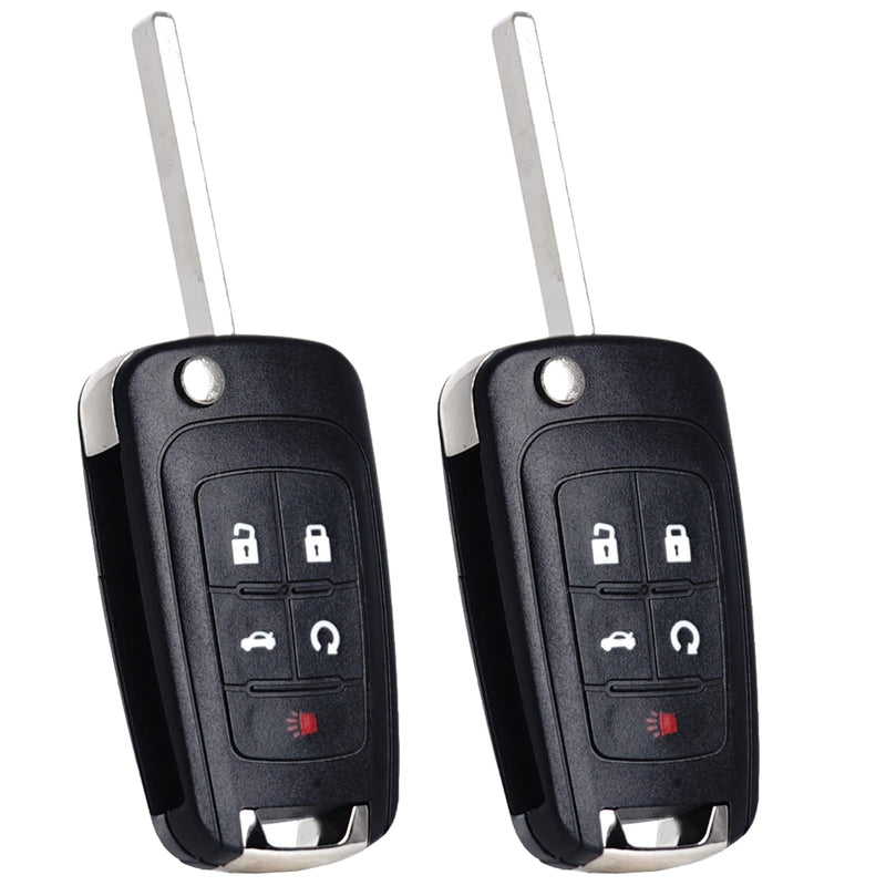 [Australia - AusPower] - Key Fob Replacement Fits for Chevy Cruze Equinox Camaro Impala Malibu Sonic Buick Regal Verano Encore Lacrosse GMC Terrain 2010-2021 OHT01060512 Keyless Entry Remote Control 13504199 Pack of 2 5BTN 