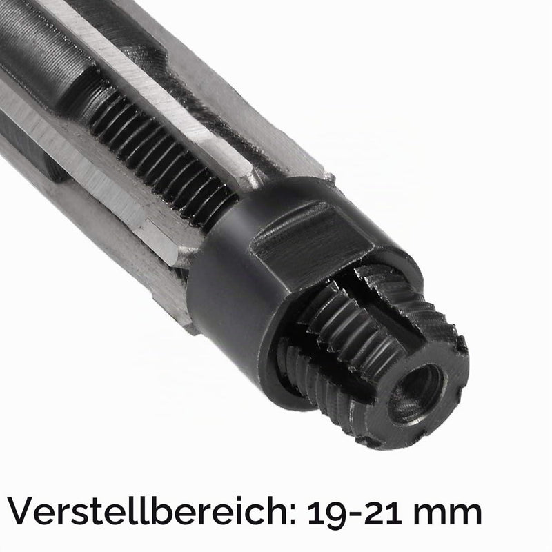 sourcing map 19-21mm Adjustable Hand Reamer 6 Straight Groove Cutter | HSS H8