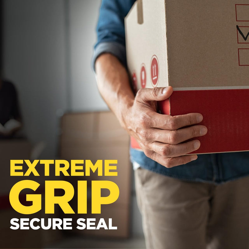 Scotch Box Lock Packing Tape, Clear, Extreme Grip Box Packaging Tape for Shipping and Mailing, 1.88 in x 1000 in, 1 Refill Roll Pack of 1