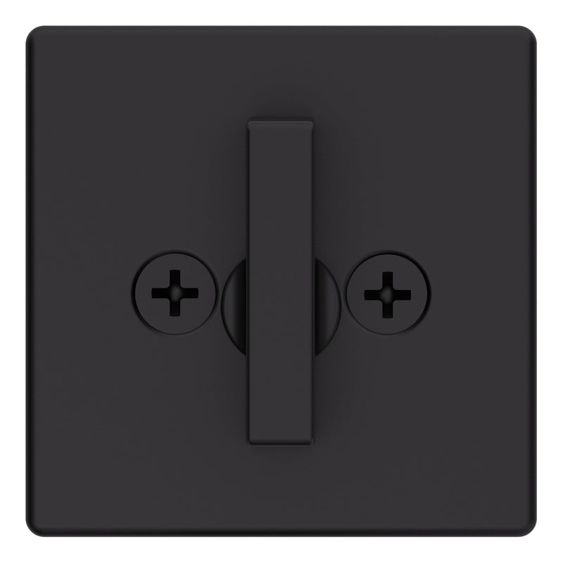 Kwikset 817 Deadbolt Lock, Matte Black Square Exterior Keyed Front Entry Door, Pick Resistant SmartKey Rekey Security, Single Cylinder Dead Bolt, with Microban Protection Contemporary New