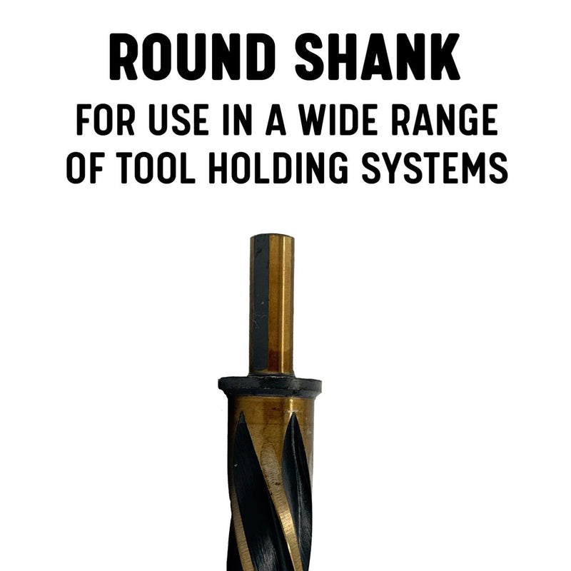Drill America 9/16" Bridge/Construction Reamer with 1/2" Shank, Black and Gold Finish, KFD Series - KFDRBSS9/16 9/16"