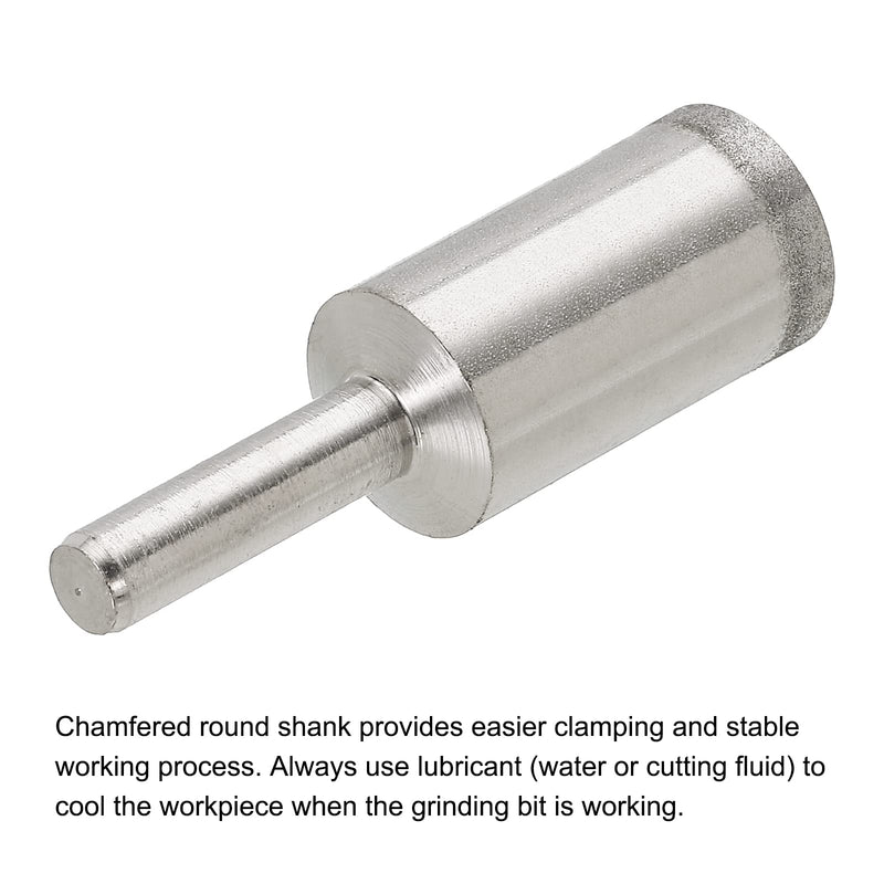 [Australia - AusPower] - uxcell Diamond Grinding Mounted Point, 15mm 600 Fine Grits Spherical Concave Head Bead Coarse Grinding Bit for Jade Amber Stone Beeswax Glass 