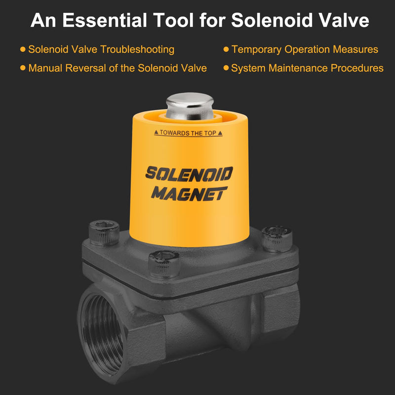 Solenoid Magnet, Solenoid Valve Magnet Tool #TLMKC, Solenoid Valve Troubleshooting Magnet Tool 18mm, Fits Most Industry Valves, 1 Pcs Standard Package (No Cannister Case)